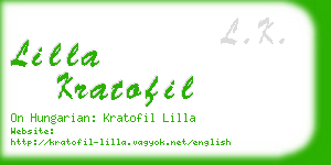 lilla kratofil business card